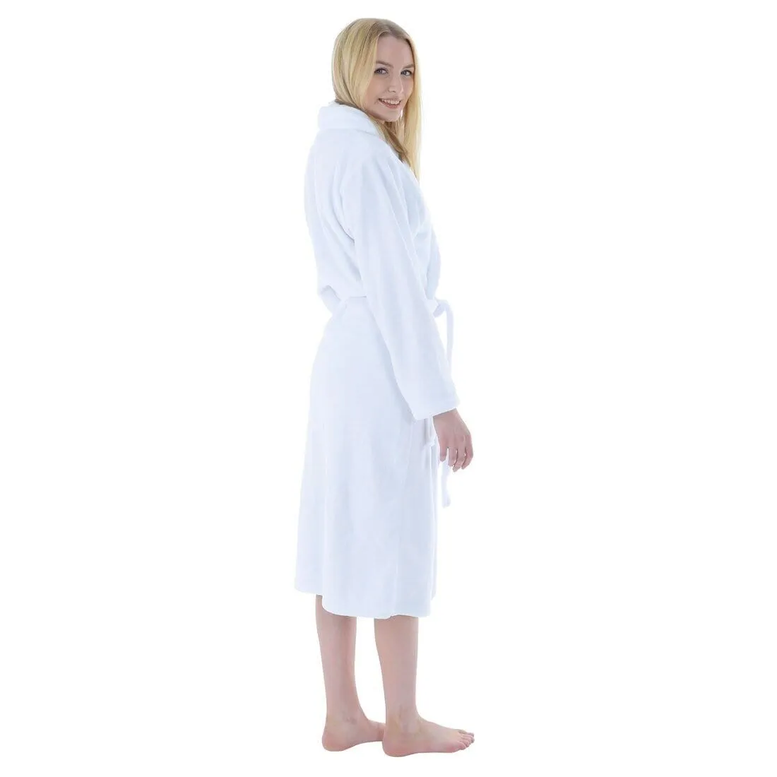 Autumn Faith Womens Deluxe Plush Robe With Pockets And Belt