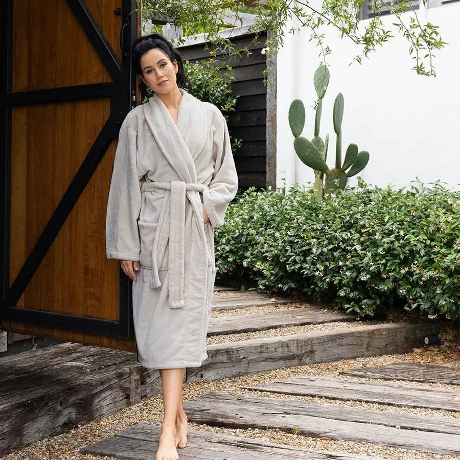 Bambury | Microplush Bathrobe - Stone