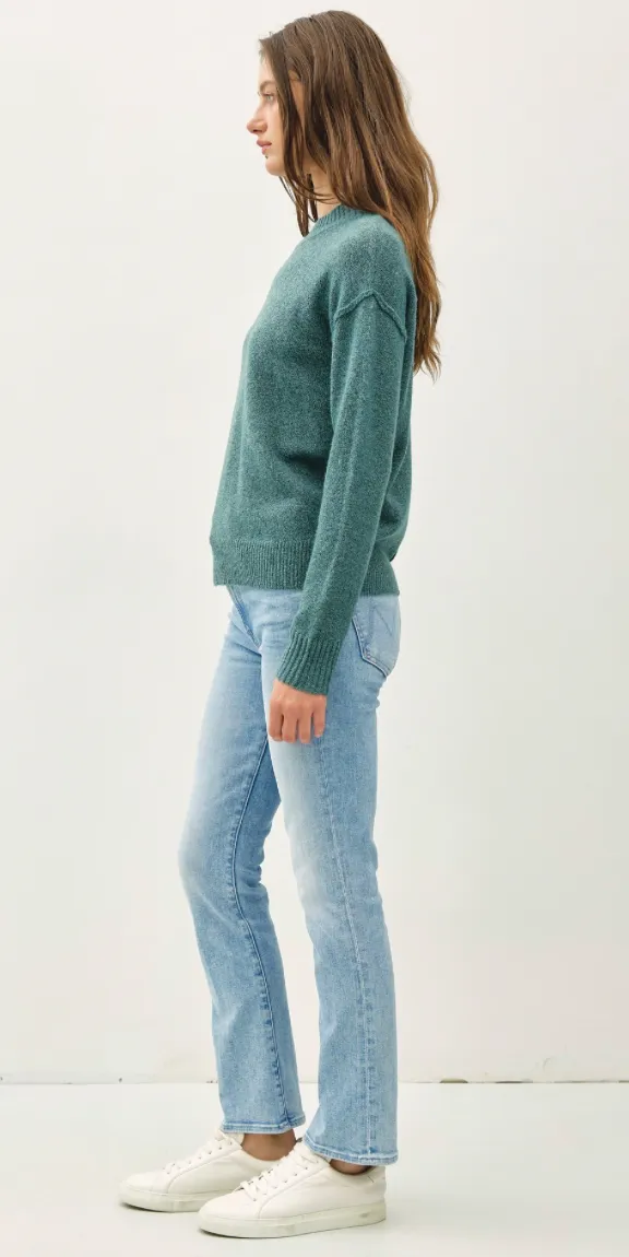 Be Cool High Neck Oversized Sweater with Back Yoke