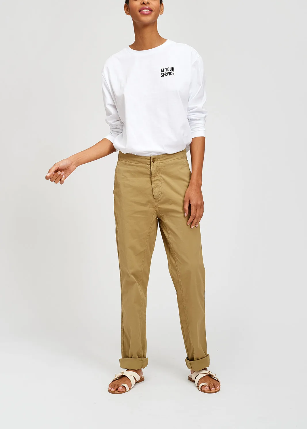 Beige chino trousers