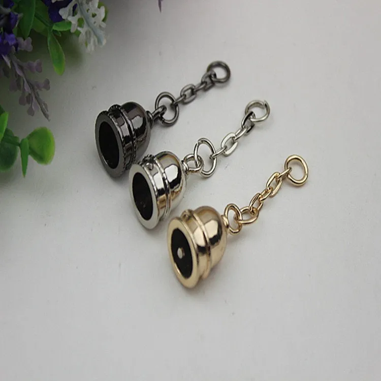 Bell Tassel Keychain Bag Hardware Cute Gold Silver Black 1/10 pcs Handmade Purse Handbag Making Metal Charms 60mm 2 3/8" Wholesale Supplies