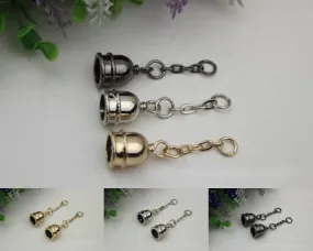 Bell Tassel Keychain Bag Hardware Cute Gold Silver Black 1/10 pcs Handmade Purse Handbag Making Metal Charms 60mm 2 3/8" Wholesale Supplies