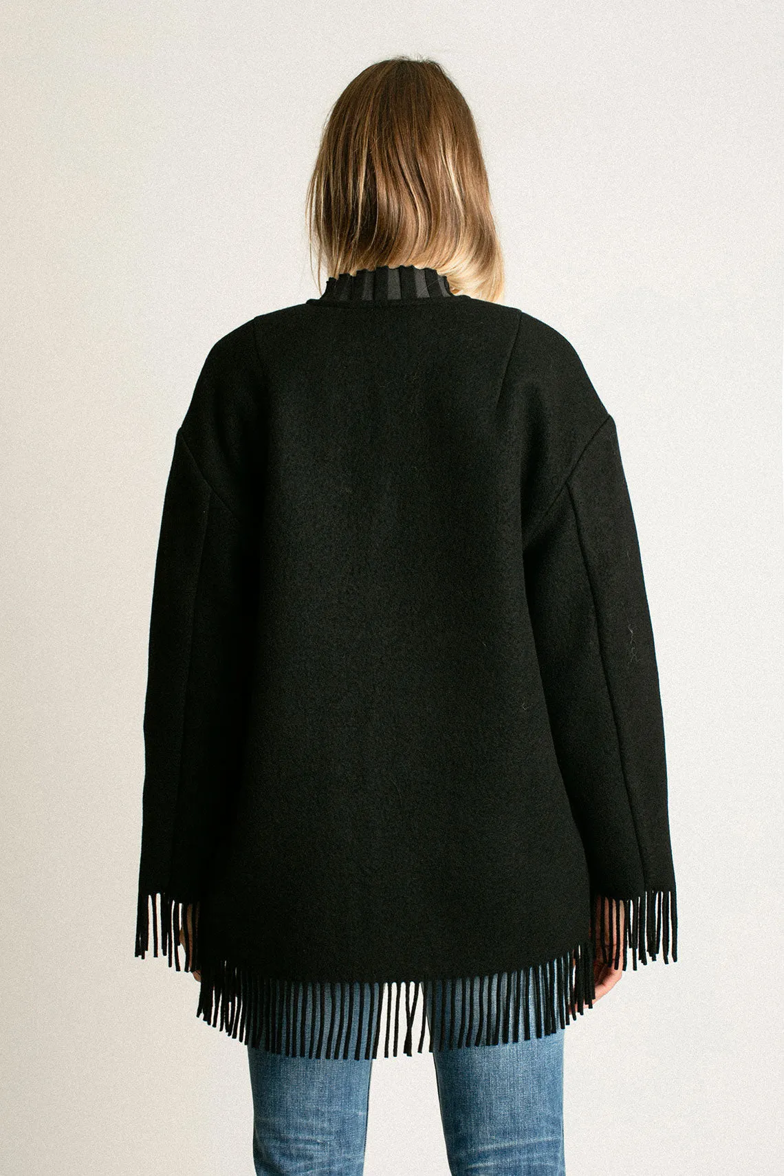 Black Agnes Fringe Jacket