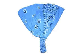 Blue Patterned Elastic Bandana