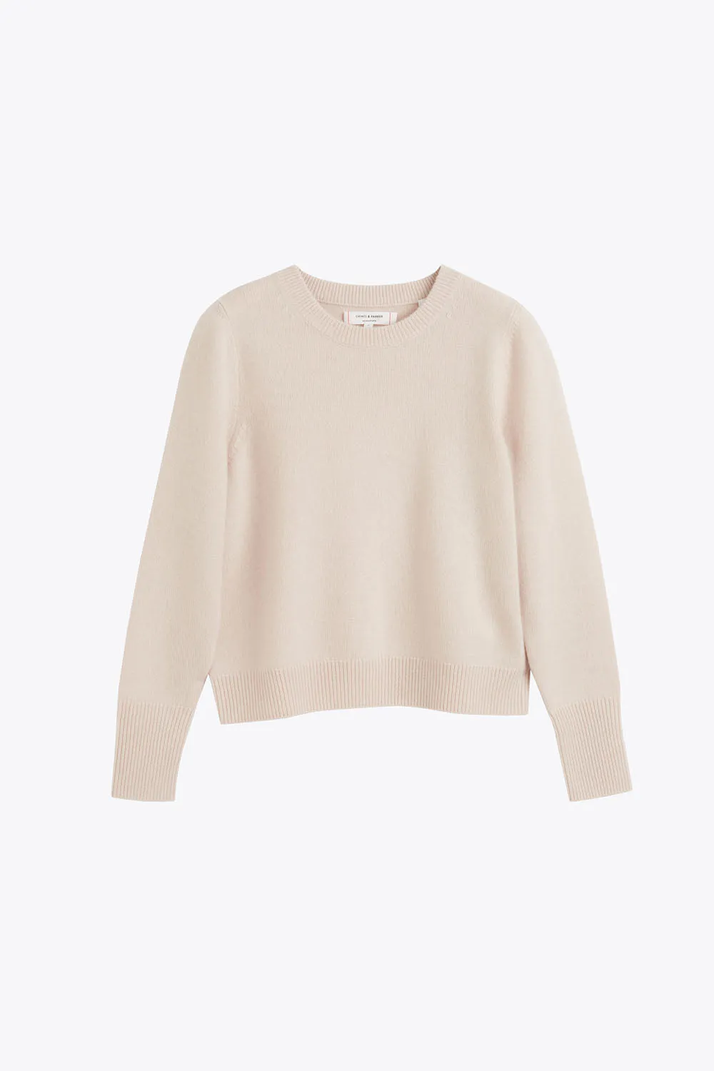 Bone Cashmere Cropped Sweater