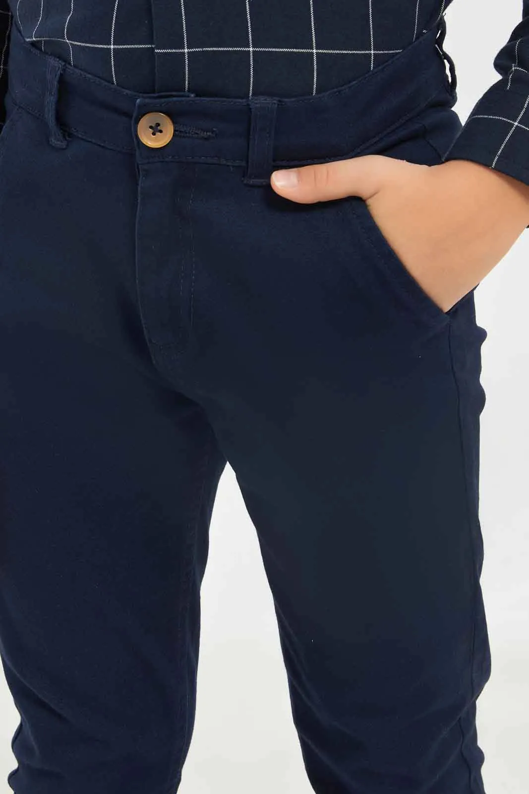 Boys Navy Chino Trouser