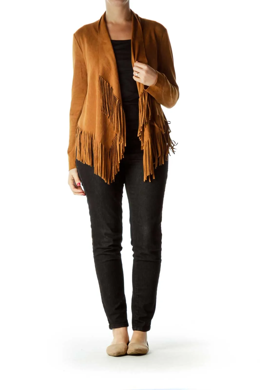 Brown Blazer with Fringe