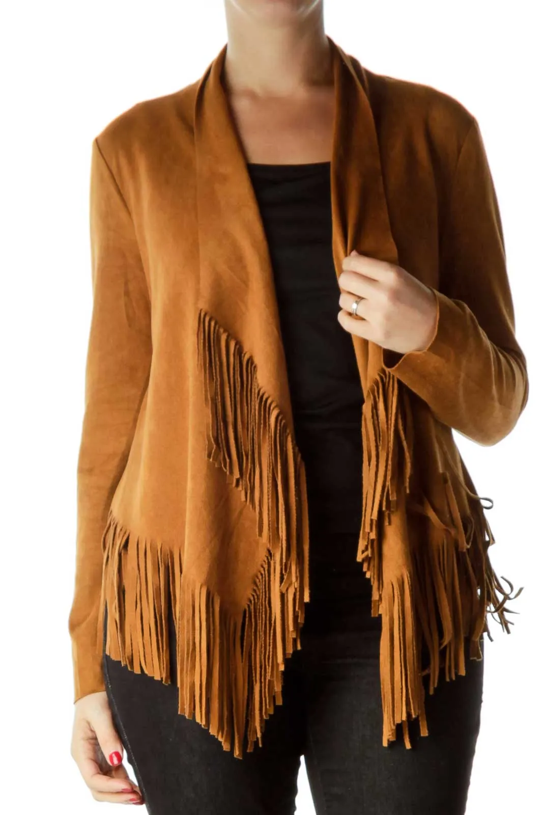 Brown Blazer with Fringe