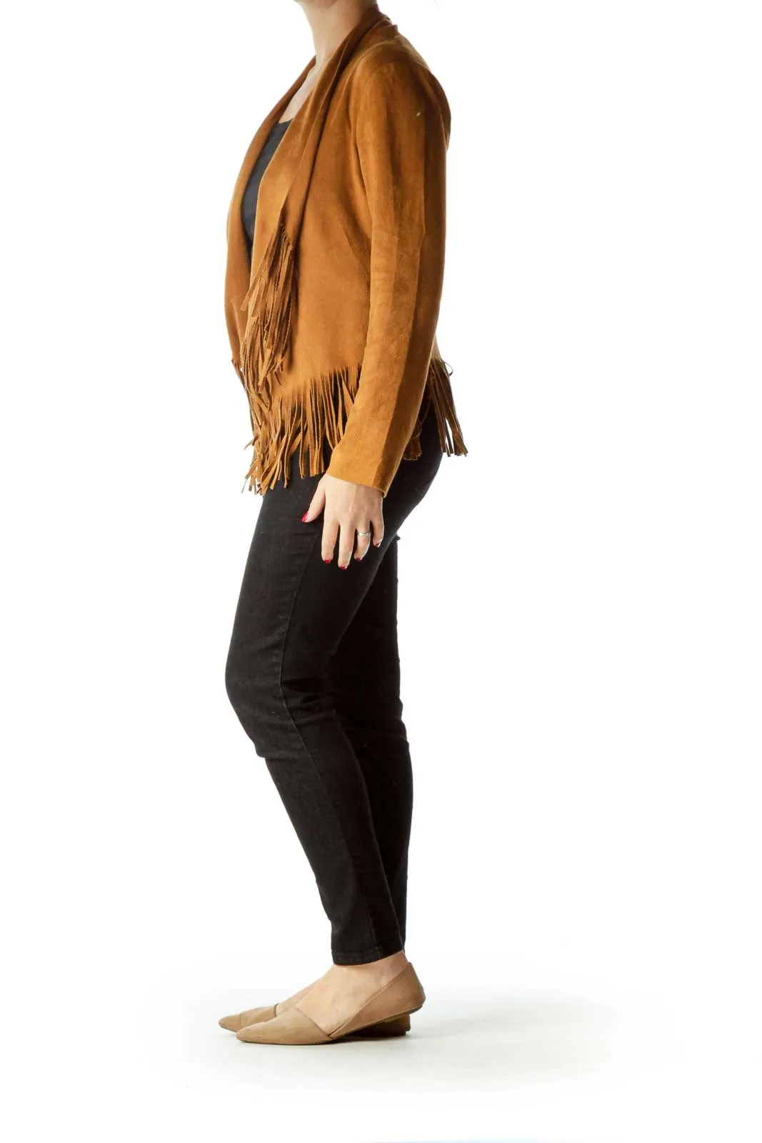 Brown Blazer with Fringe