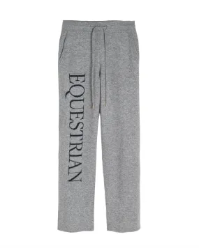 CASHMERE EQUESTRIAN JOGGER PANT LARGE GREY