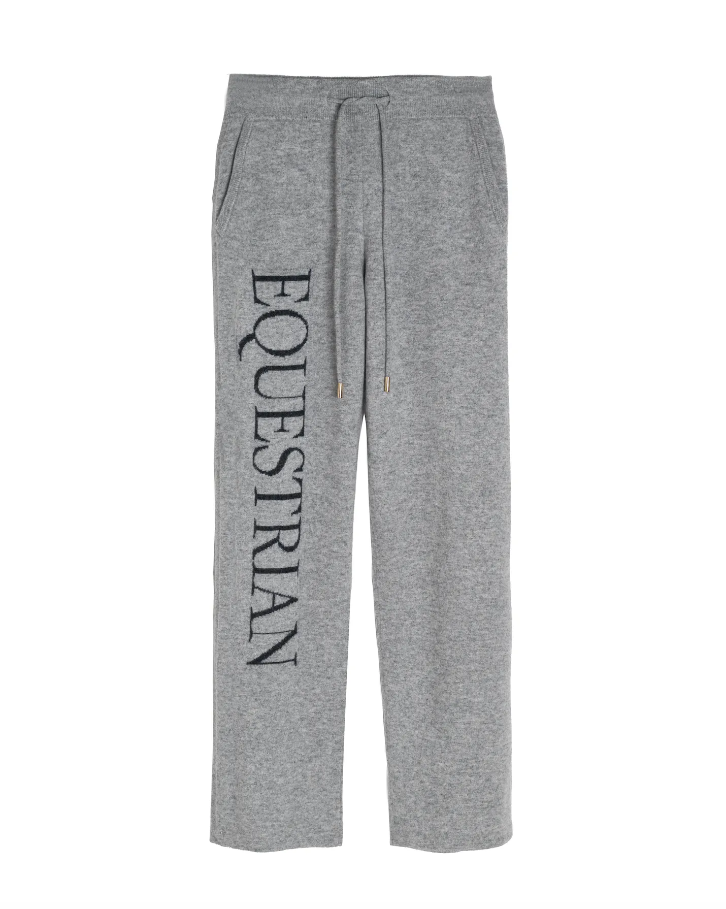 CASHMERE EQUESTRIAN JOGGER PANT LARGE GREY