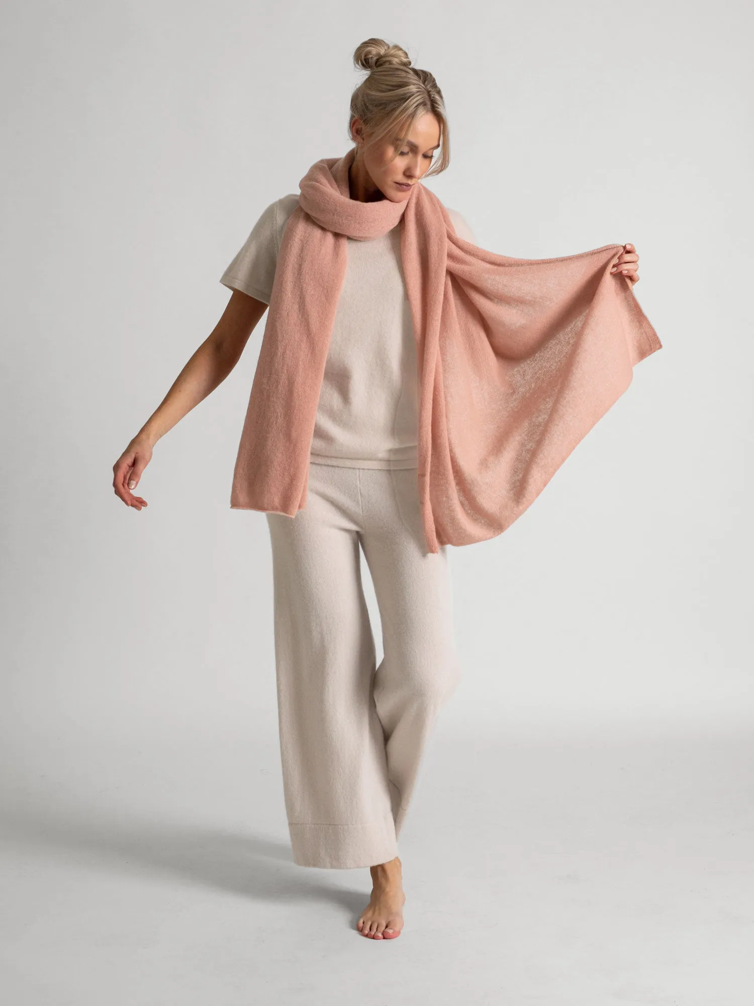 Cashmere pants "Engla" - pearl