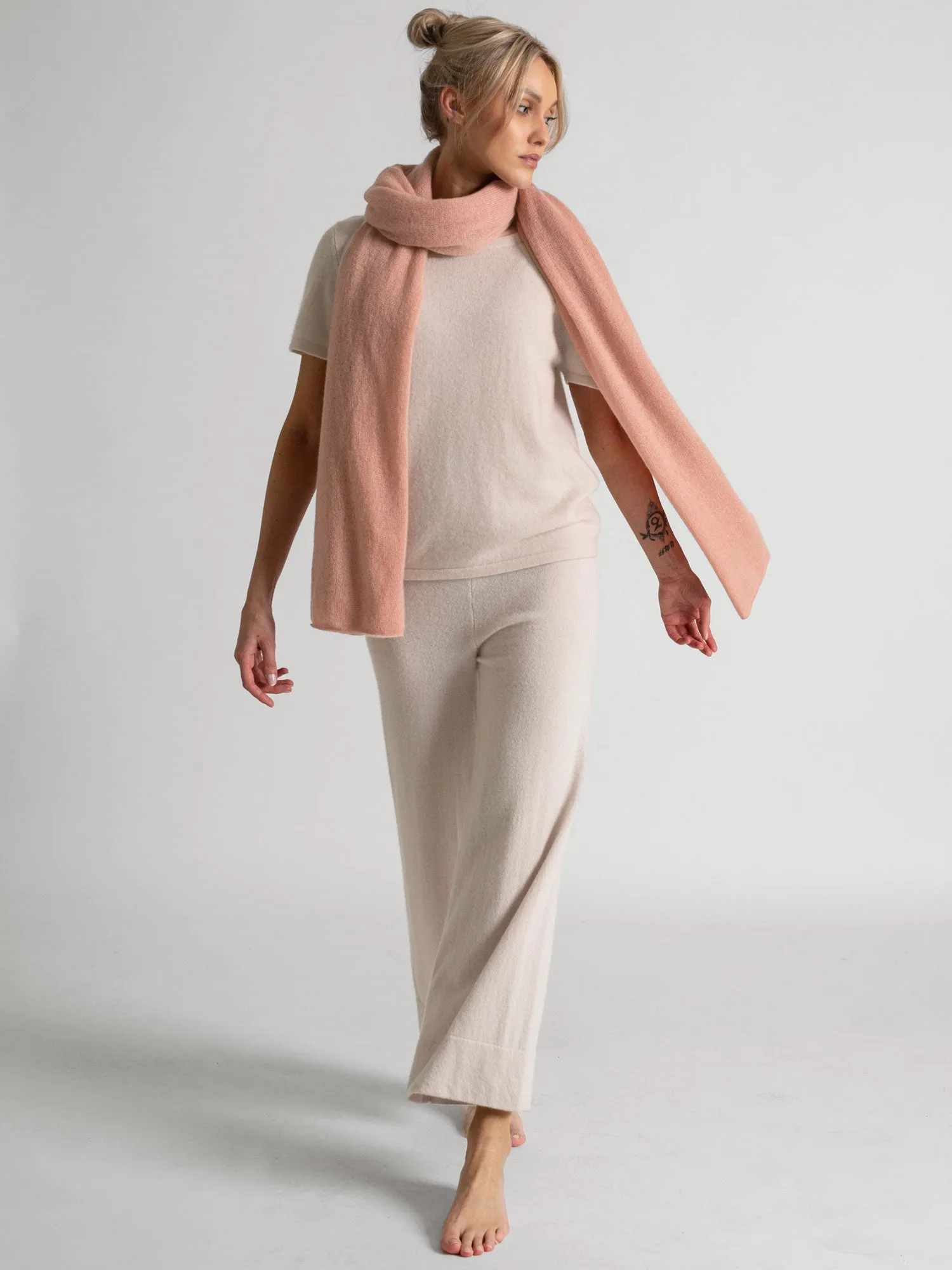 Cashmere pants "Engla" - pearl