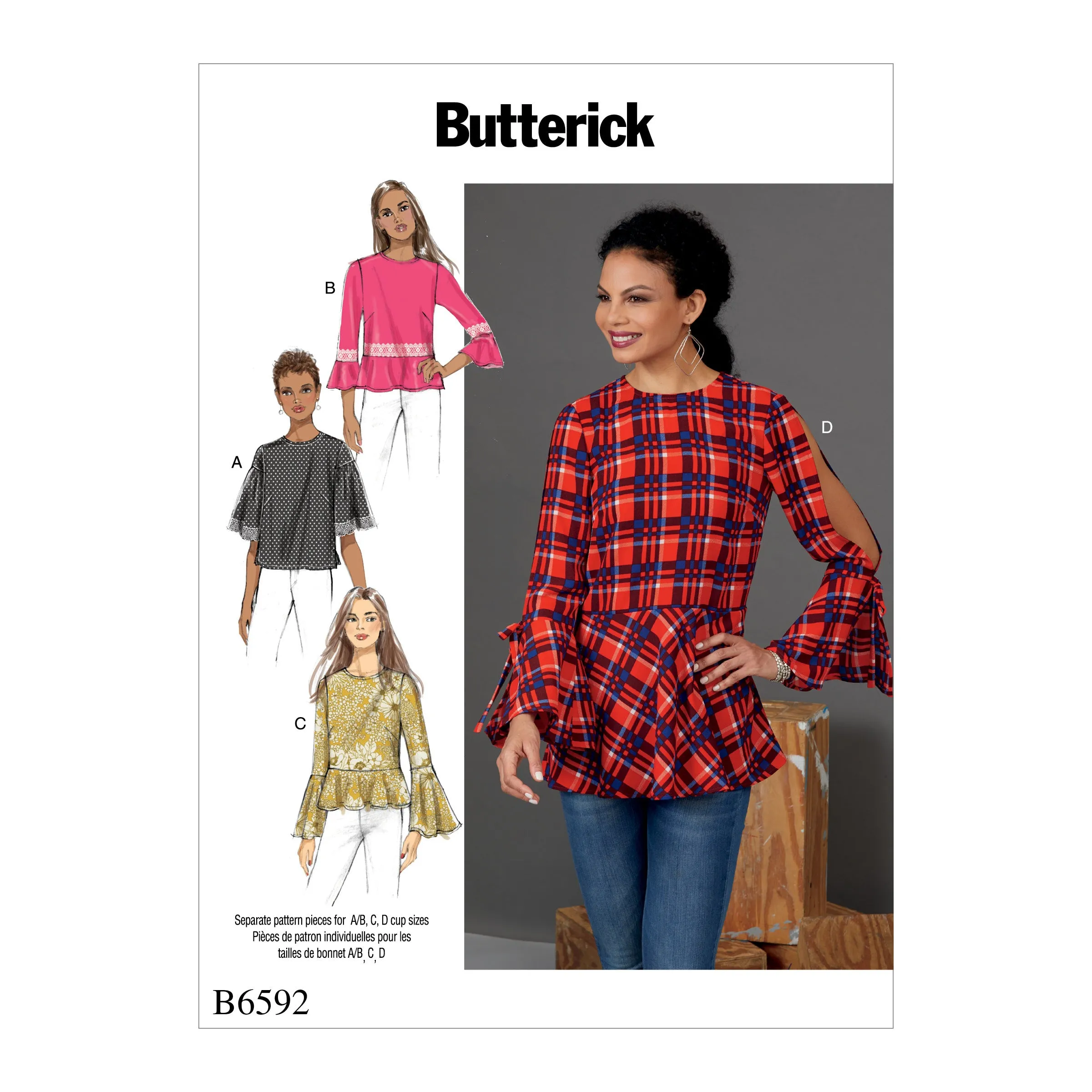 CLEARANCE • BUTTERICK PATTERN MISSES' TOPS 6592