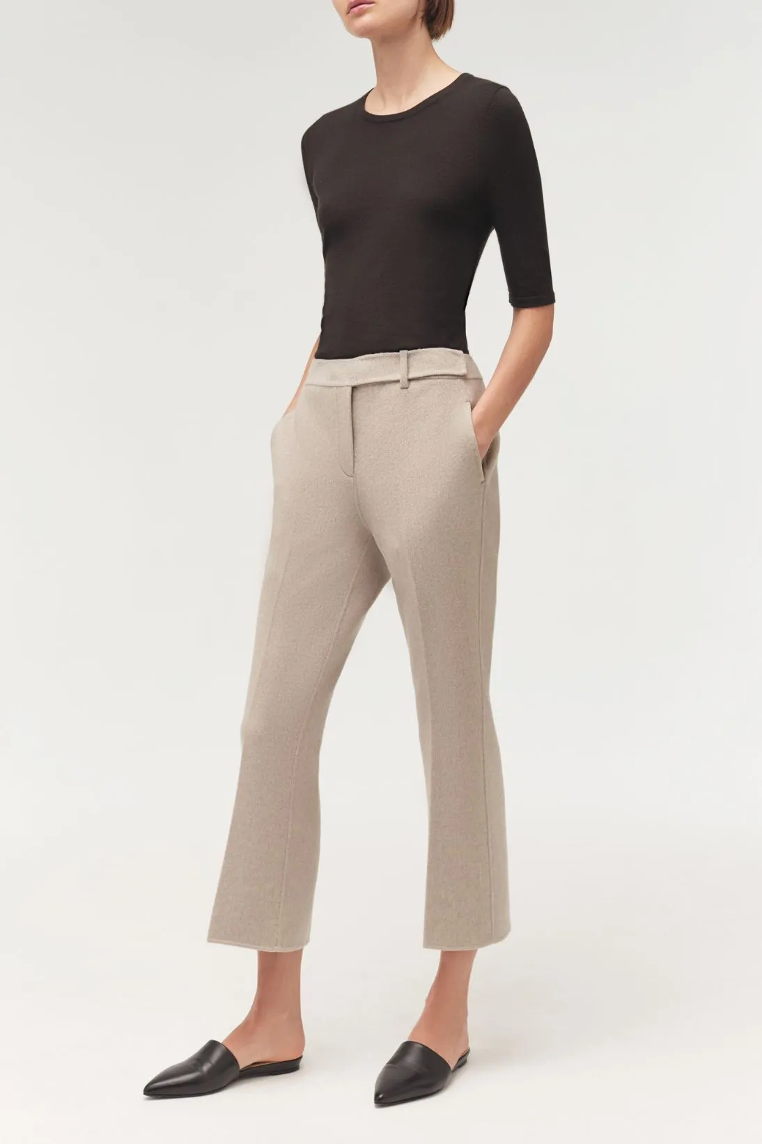 CROPPED PANT WITH A-LINE HEM