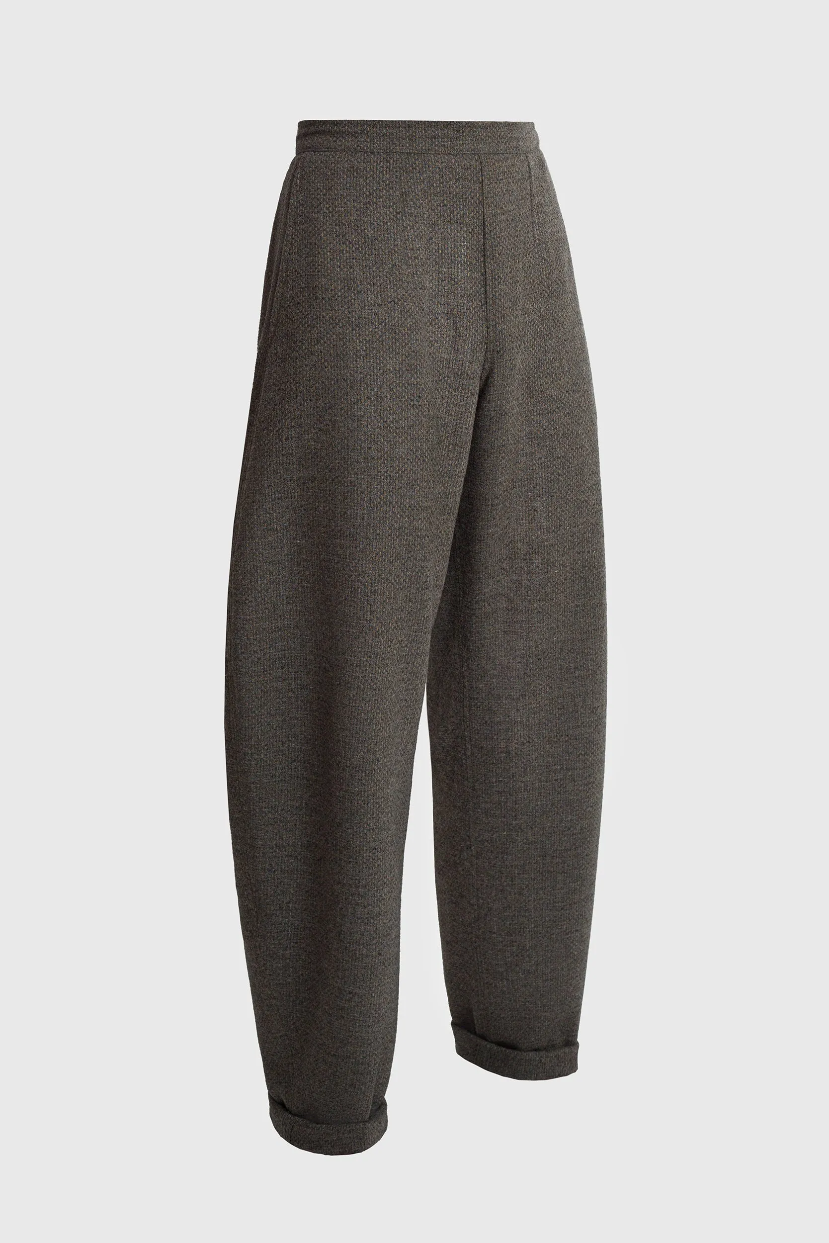 Curved Wool Pants