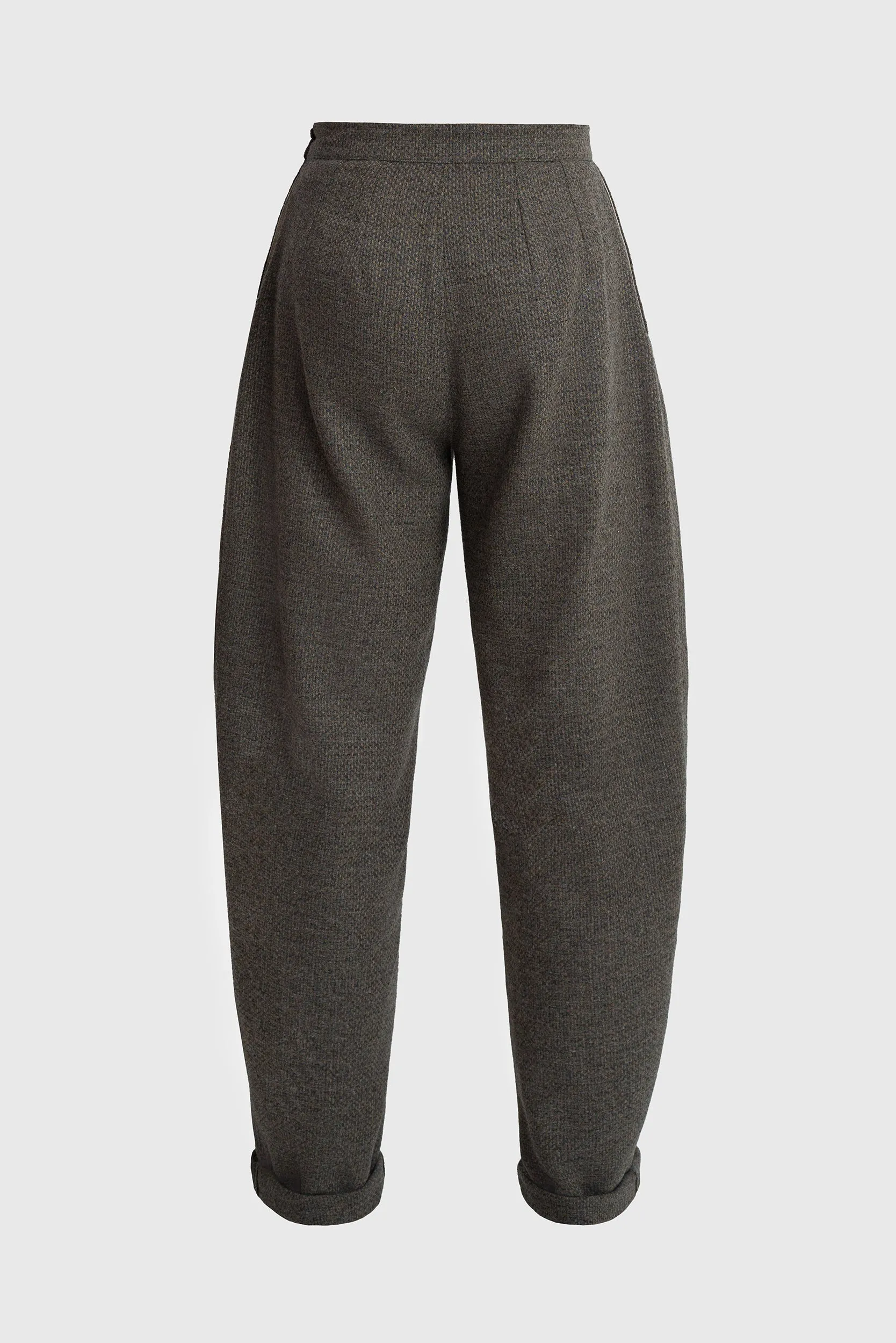 Curved Wool Pants