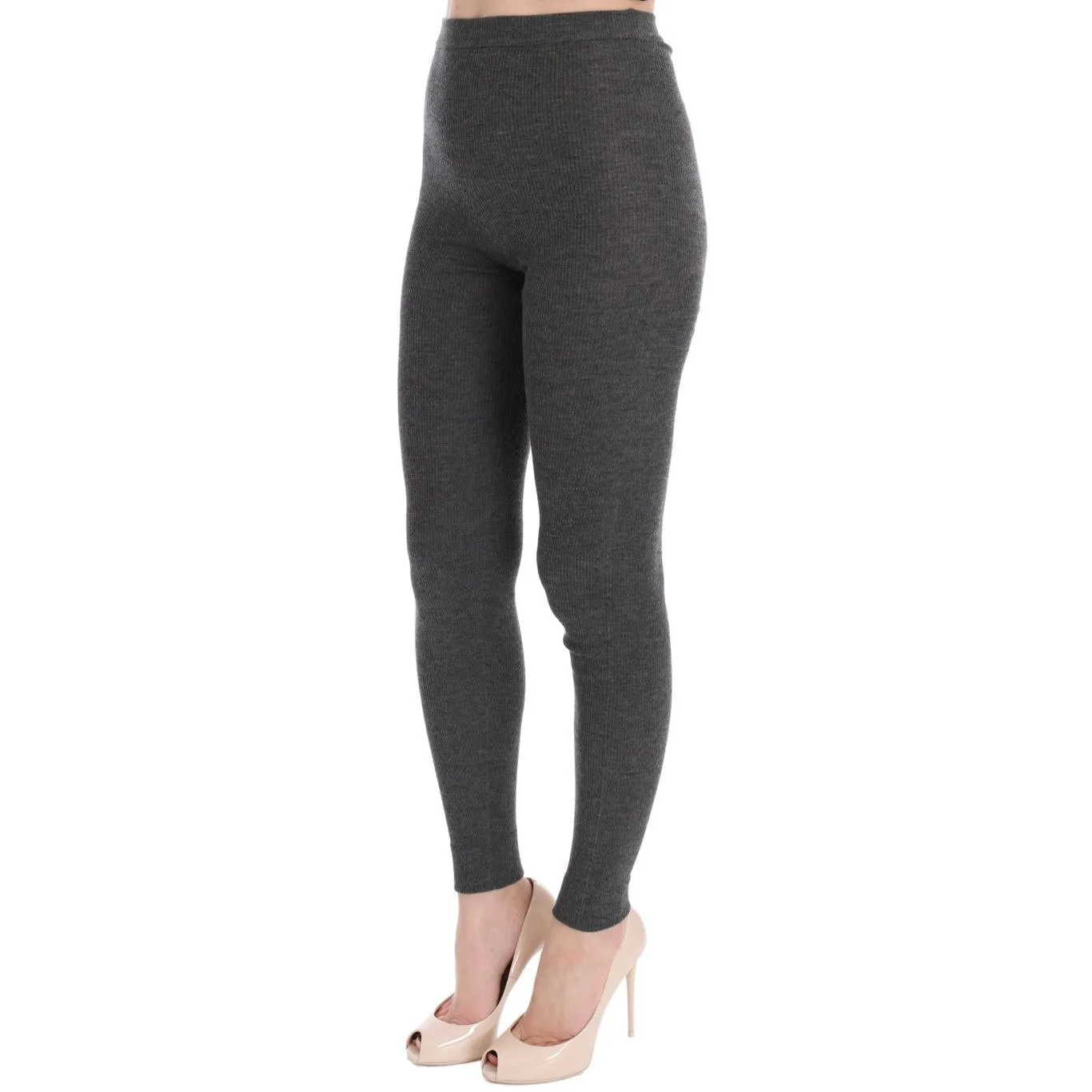 Dolce & Gabbana Chic Gray High Waist Cashmere Tights Pants