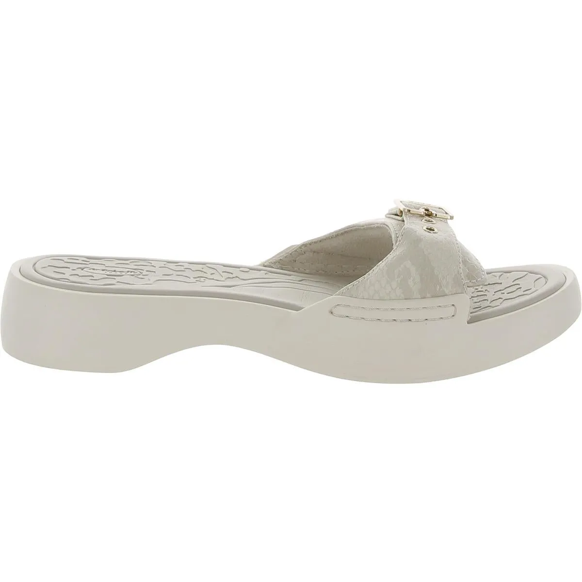 Dr. Scholl's Shoes Womens Rock On Slip On Buckle Slide Sandals