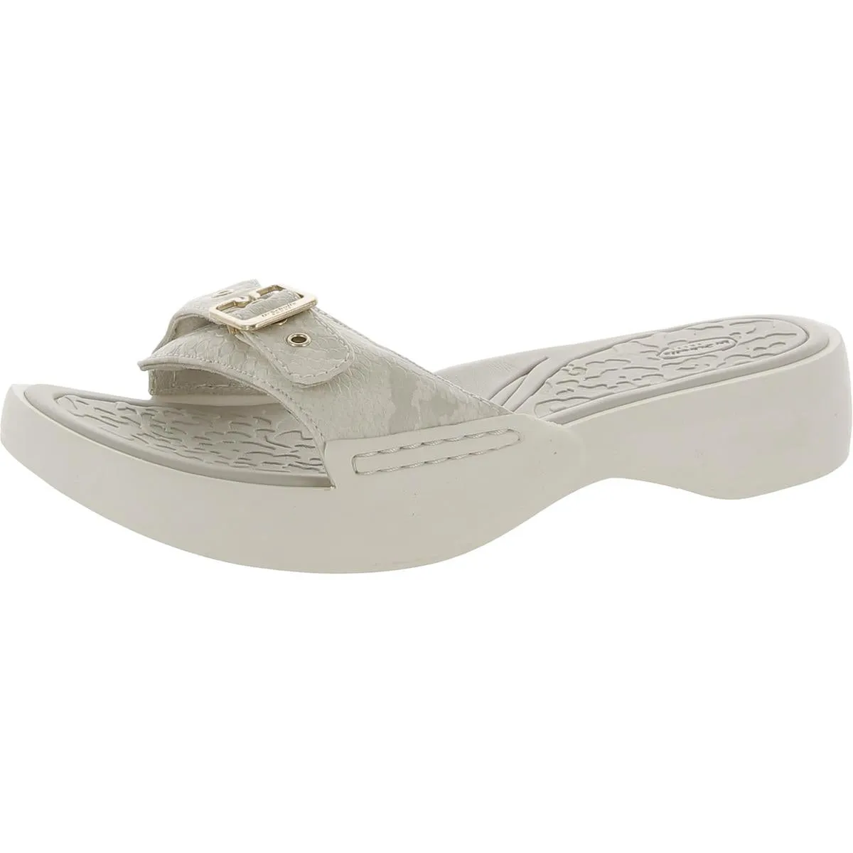 Dr. Scholl's Shoes Womens Rock On Slip On Buckle Slide Sandals