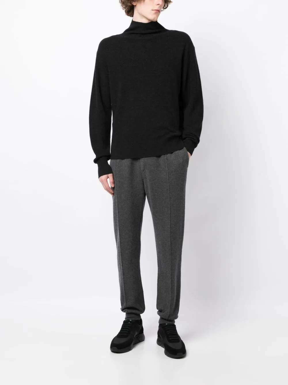 Drawstring Cashmere Blend Track Pants