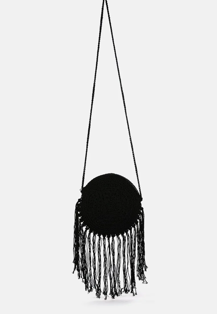 DREAM-CATCHER Handmade Crochet Boho Round Bag