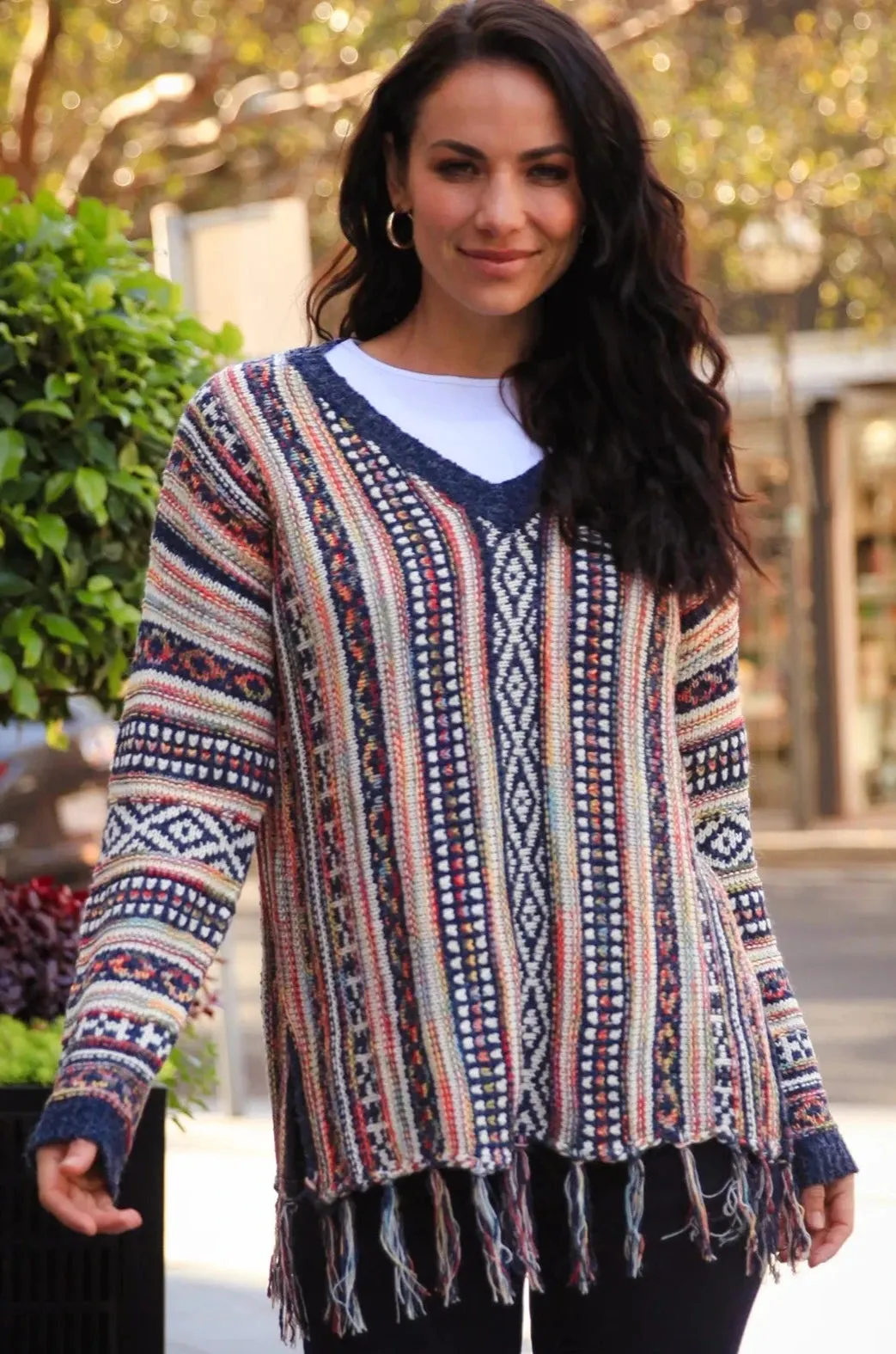 ESSE FRINGE KNIT SWEATER