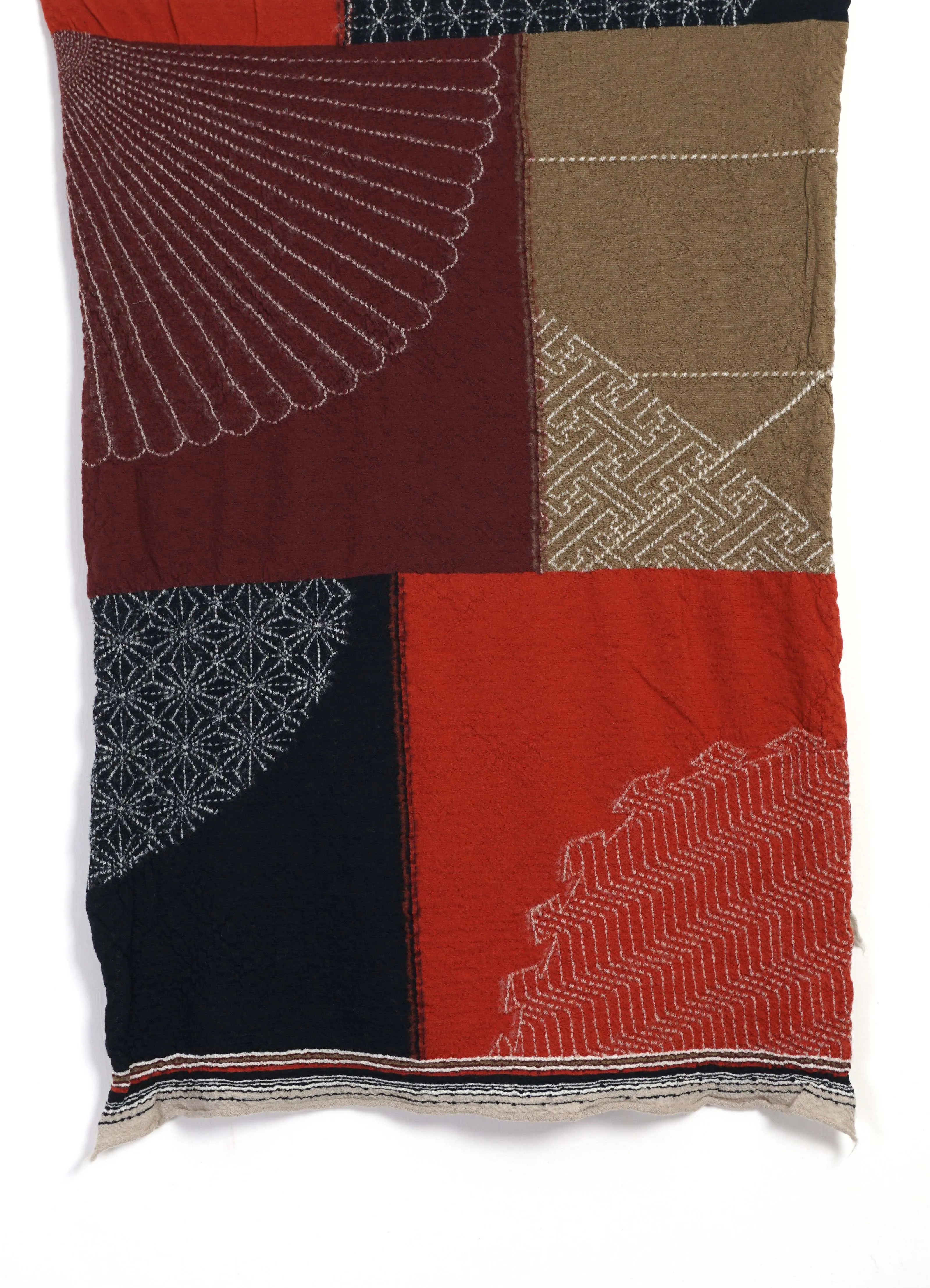 FUROSHIKI | Compressed Wool Scarf | Red