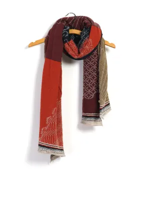 FUROSHIKI | Compressed Wool Scarf | Red