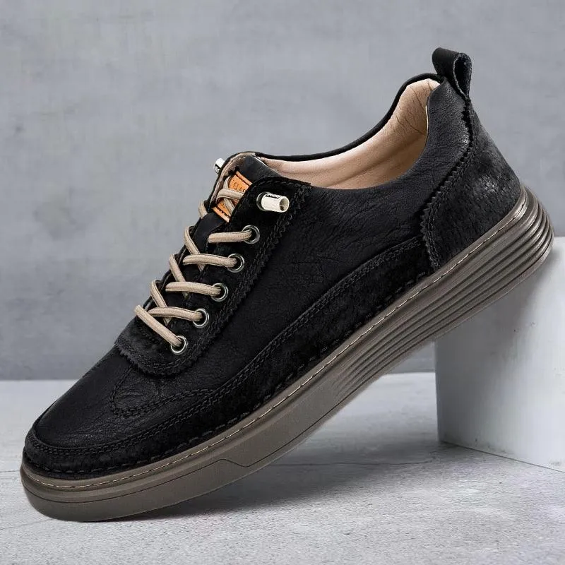 GE219 Men's Leather Vulcanized Sneakers Casual Shoes