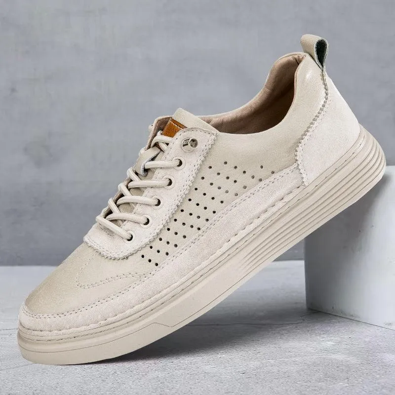 GE219 Men's Leather Vulcanized Sneakers Casual Shoes