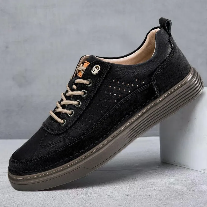 GE219 Men's Leather Vulcanized Sneakers Casual Shoes