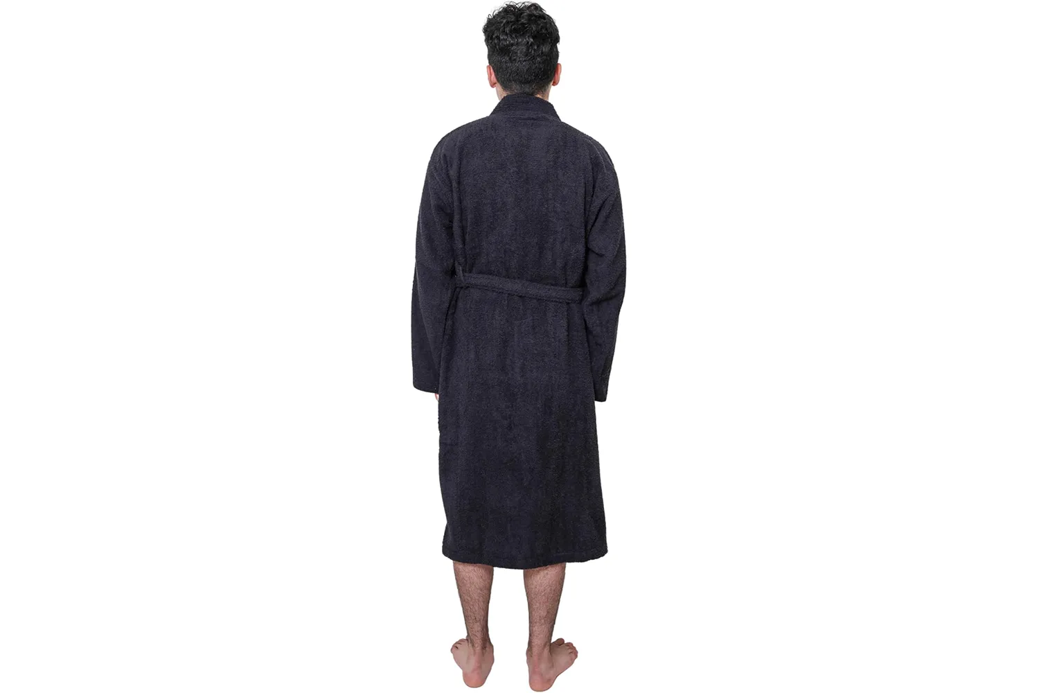 GOLD TEXTILES Premium Terry Cloth Robes for Man's Lightweight Bathrobe, Adjustable Towel Robe Belt with Collar