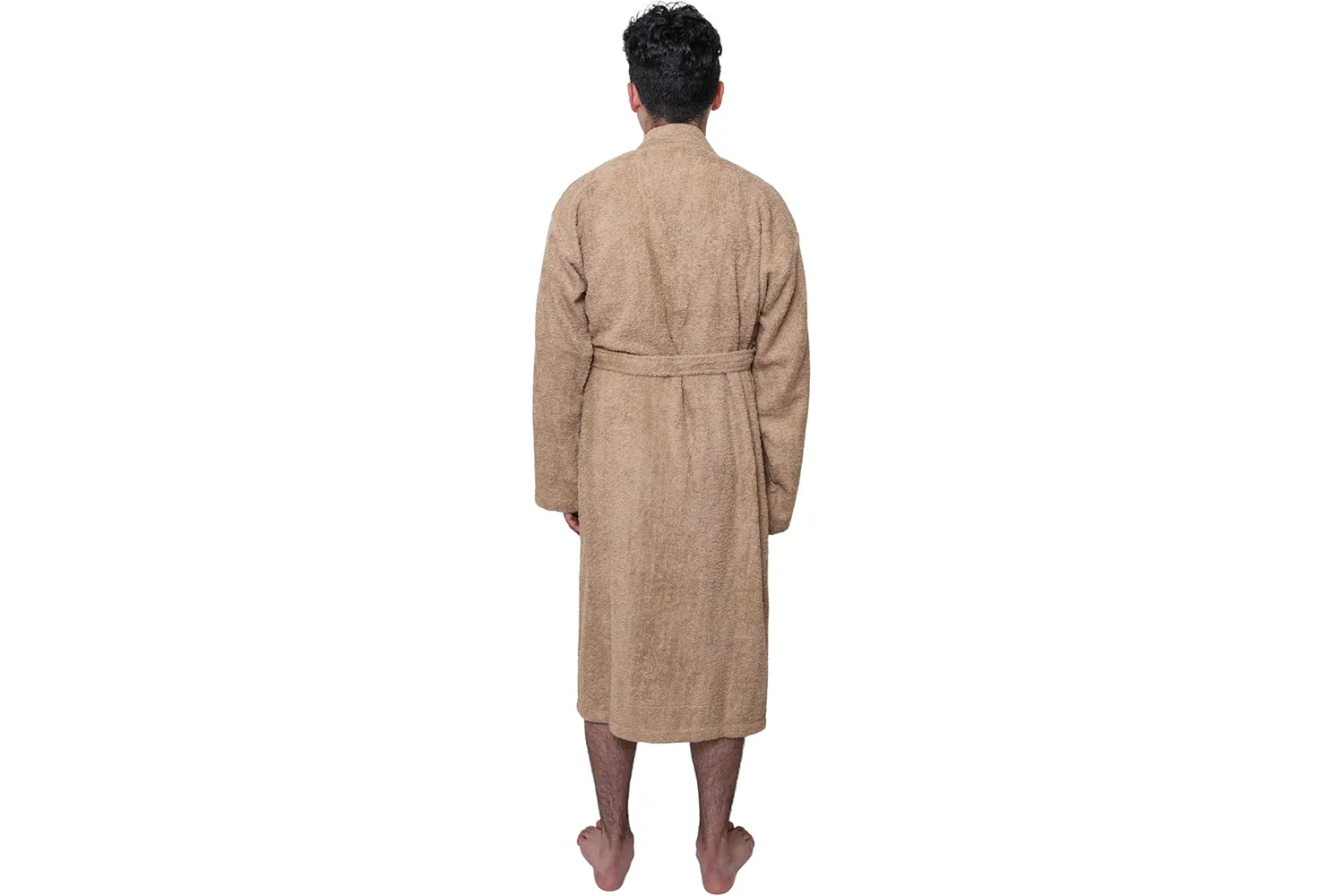 GOLD TEXTILES Premium Terry Cloth Robes for Man's Lightweight Bathrobe, Adjustable Towel Robe Belt with Collar