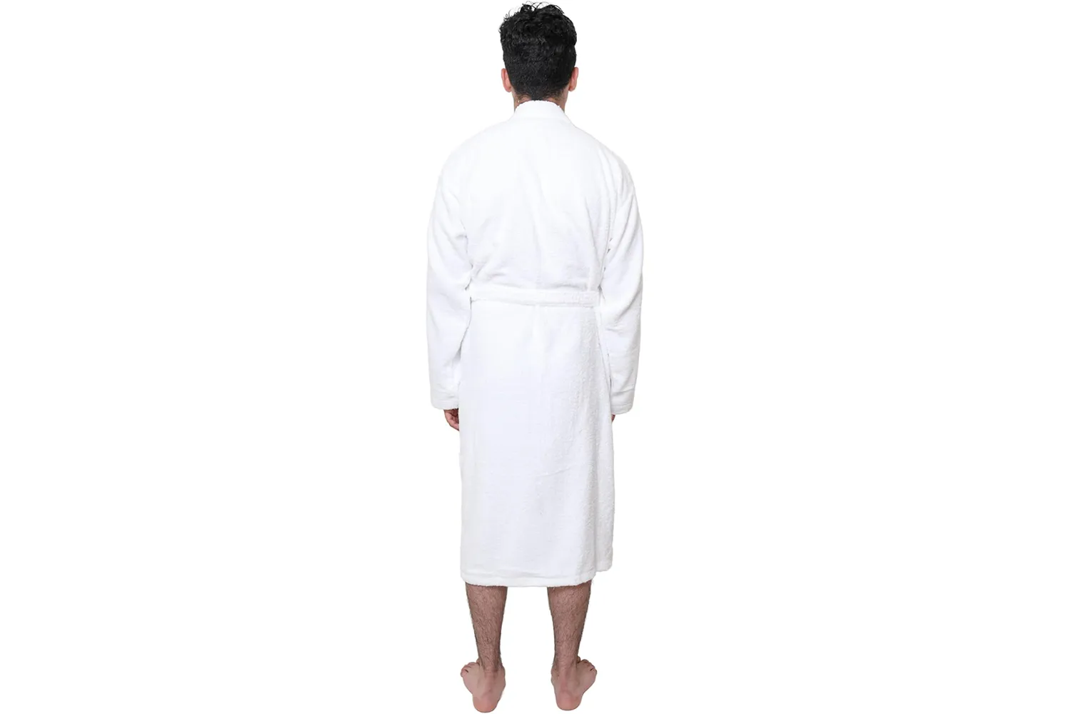 GOLD TEXTILES Premium Terry Cloth Robes for Man's Lightweight Bathrobe, Adjustable Towel Robe Belt with Collar