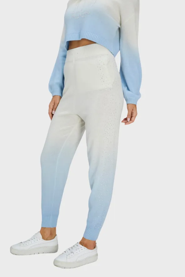 Gradient Cashmere Long Pants (With Crystal Touch)