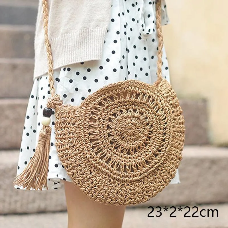 Handmade Woven Straw Beach Bags