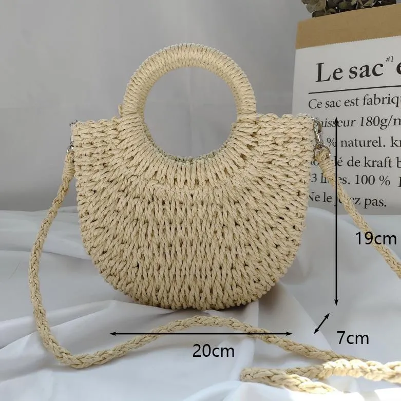 Handmade Woven Straw Beach Bags