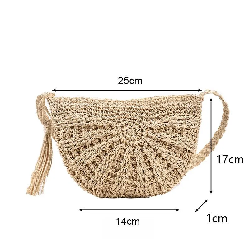 Handmade Woven Straw Beach Bags