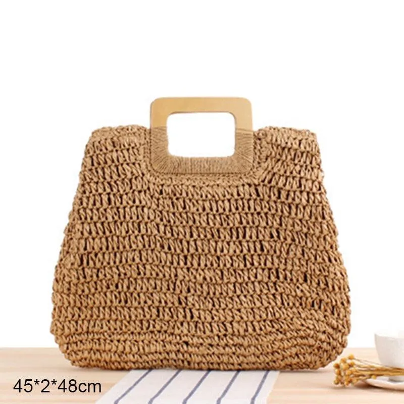 Handmade Woven Straw Beach Bags