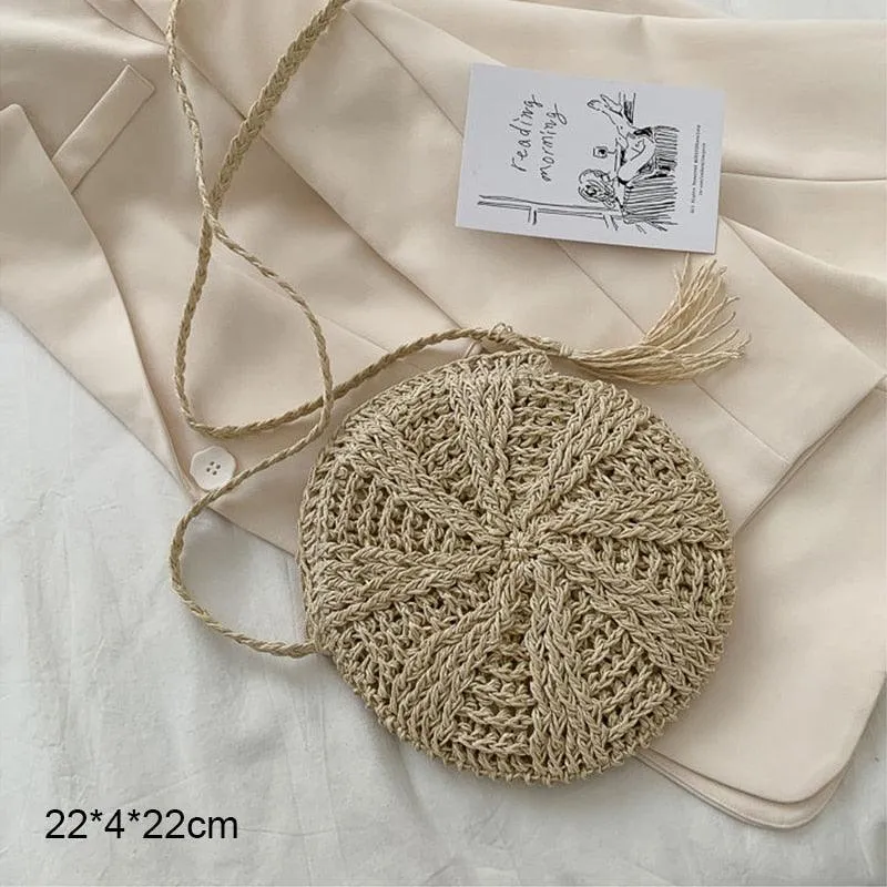 Handmade Woven Straw Beach Bags