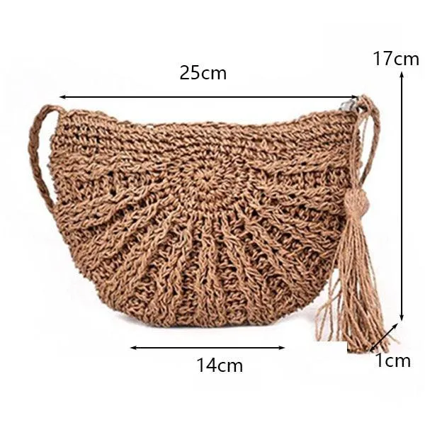 Handmade Woven Straw Beach Bags