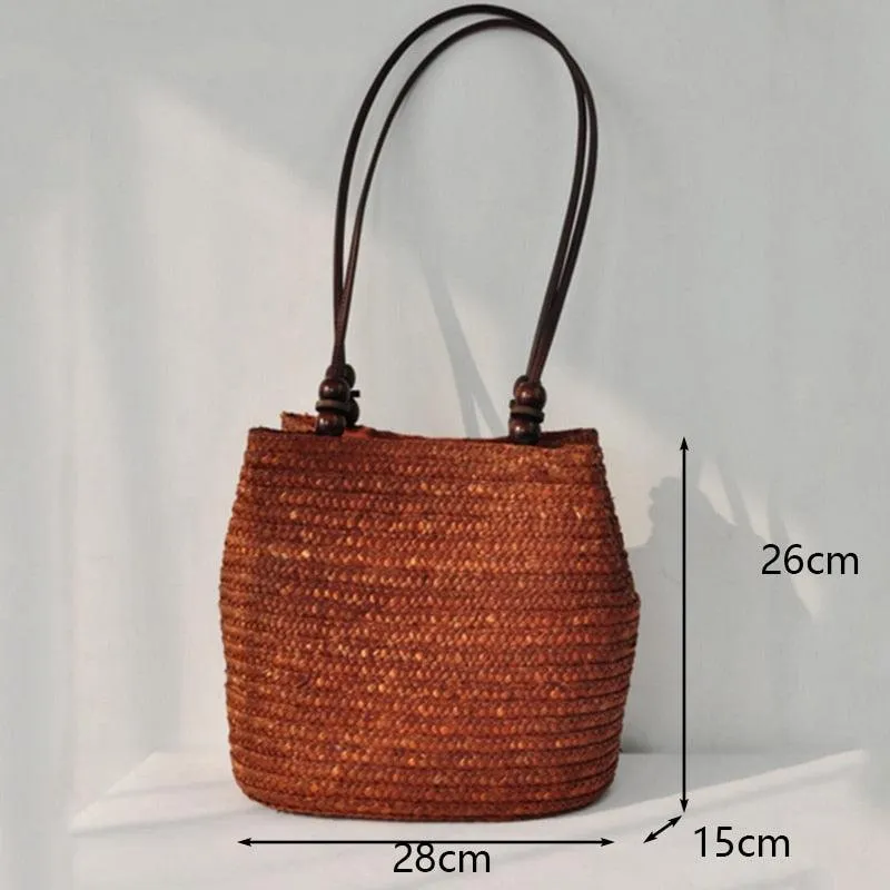 Handmade Woven Straw Beach Bags