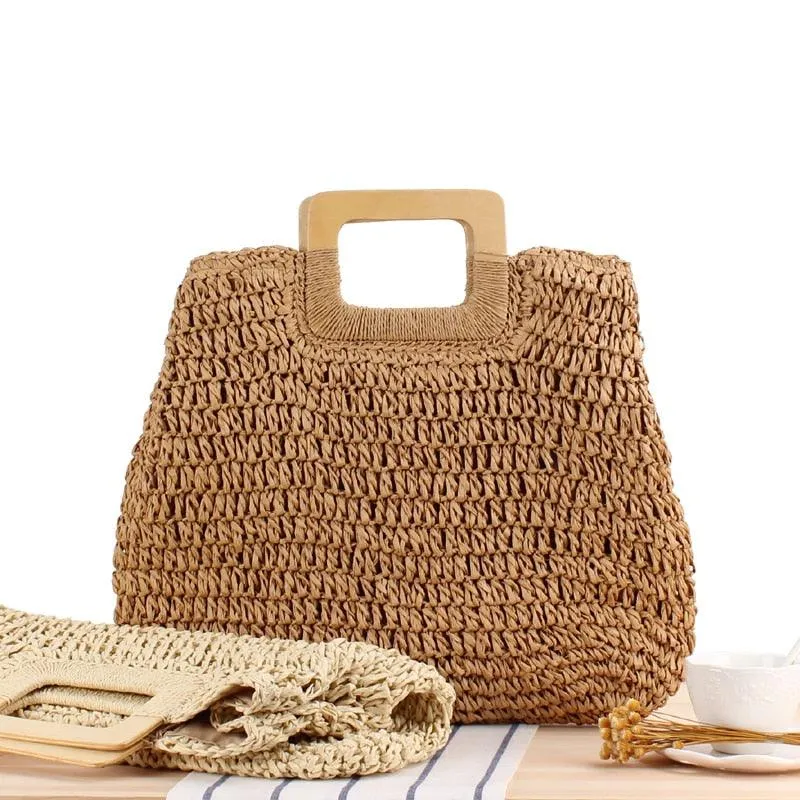 Handmade Woven Straw Beach Bags