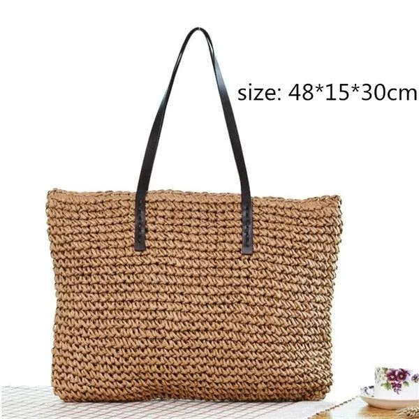 Handmade Woven Straw Beach Bags