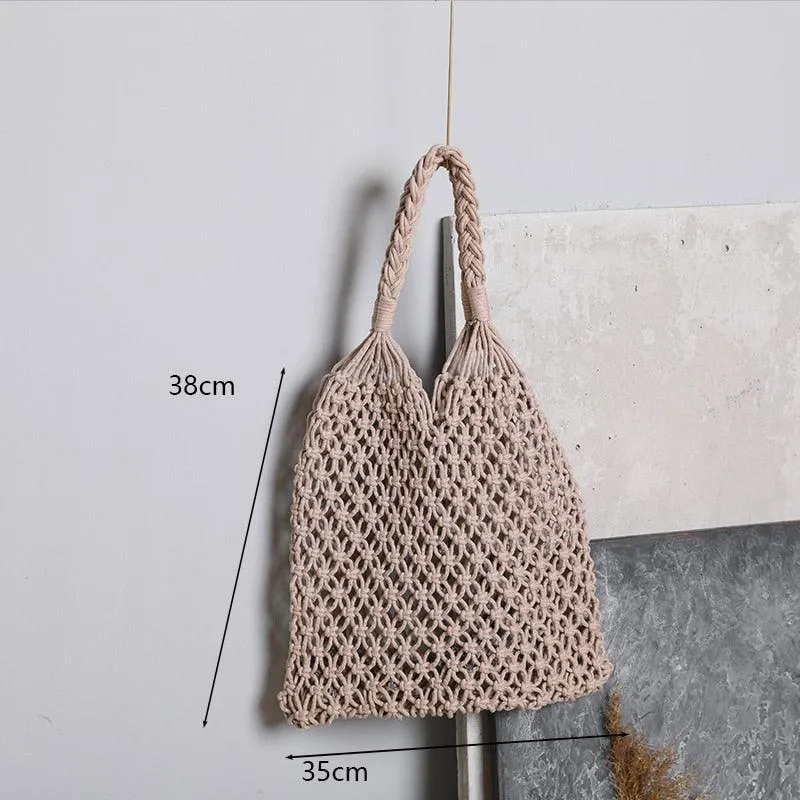 Handmade Woven Straw Beach Bags