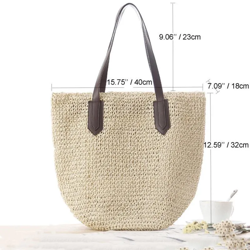 Handmade Woven Straw Beach Bags