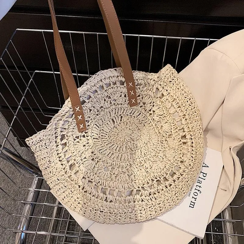 Handmade Woven Straw Beach Bags