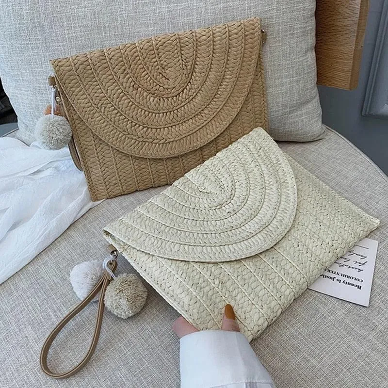 Handmade Woven Straw Beach Bags