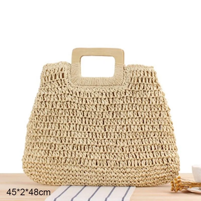 Handmade Woven Straw Beach Bags